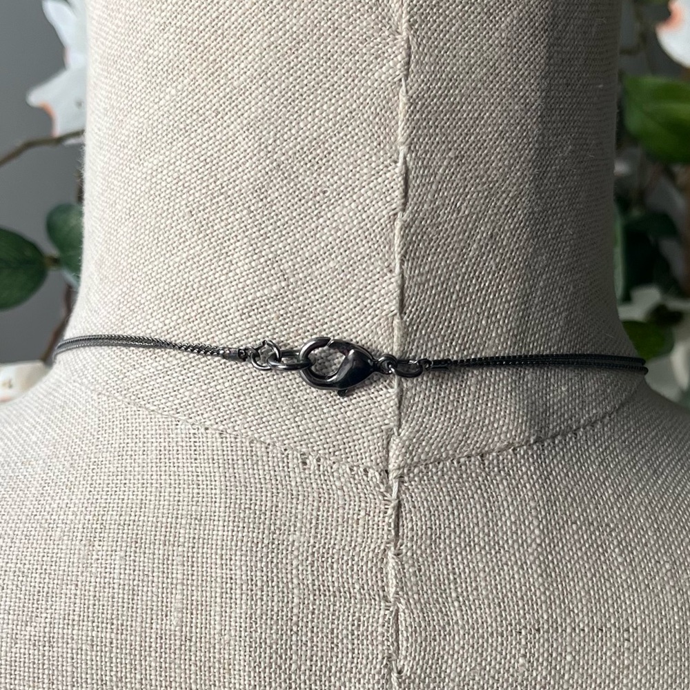 Vintage Two Strand Blue Beaded Long Necklace - Picture 6 of 8